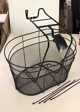 Cestino e Portacesto Con Luce Bici Bicicletta Ferro Nero Anteriore