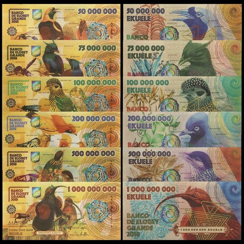 Lotto pezzi banconota elobey - pezzi,