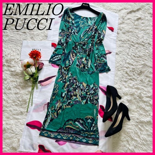 Emilio pucci abito lungo verde - pucci,