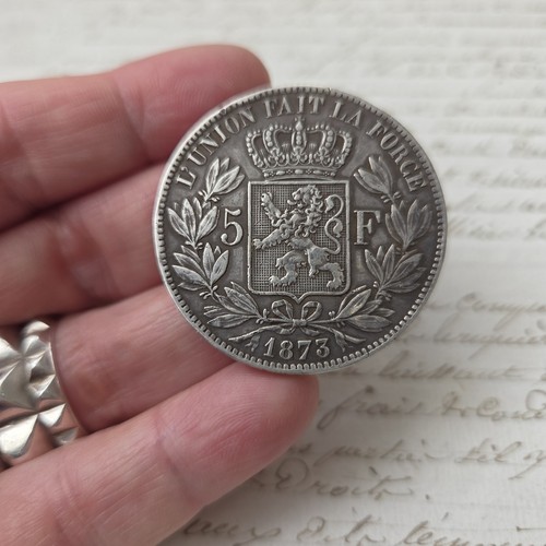 Spilla moneta argento - argento, 1873