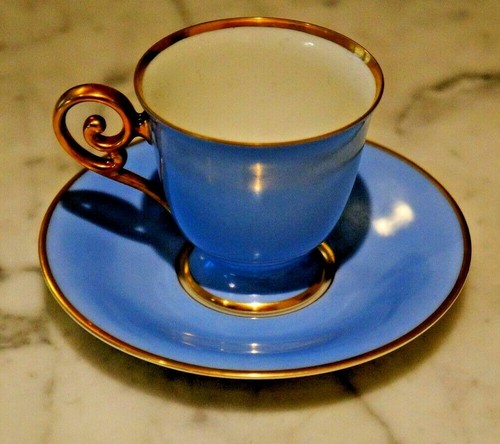 Blue coffee cup saucer - blue,