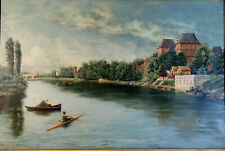 Guido Beltramo - veduta fluviale del Po con il Castello del Valentino 1891