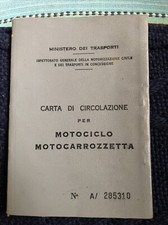 Carta di circolazione - Libretto - Innocenti LAMBRETTA  1961