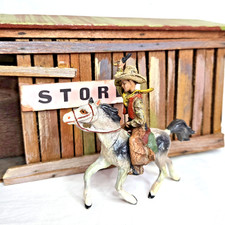 Cowboy on horseback soldier in