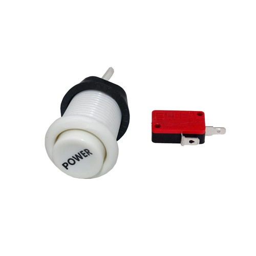 Pulsante arcade concavo - , bianco