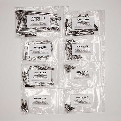 Honda 350 1984 - xl, kit