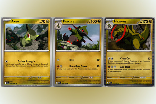 Axew fraxure haxorus - axew,