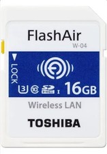 Scheda di memoria wireless TOSHIBA FlashAir W-04 16GB Latest Firmware Upgraded 