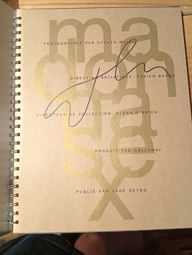Madonna sex 1992 autographe - madonna,