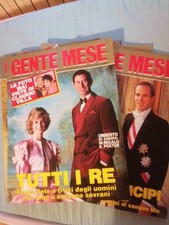 5 Riviste GENTE MESE 1987/88 Re Regine Lady Diana