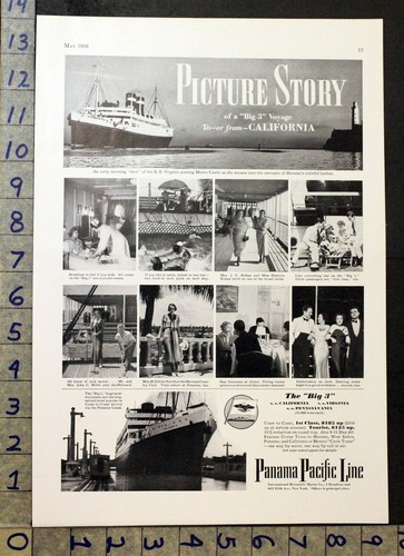 1936 piroscafo viaggio - da,