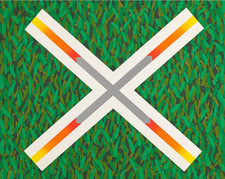 CONCETTO POZZATI (Vo' 1935 - Bologna 2017) Opera Croce di Sant'Andrea Collage