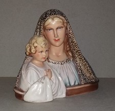 Arturo Pannunzio - Madonna con Bambino Gesù in ceramica smaltata h= 15 cm.