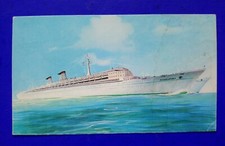 ? CARTOLINA NAVE MICHELANGELO RAFFAELLO LINEA ESPRESSO MEDITERRANEO AMERICA?