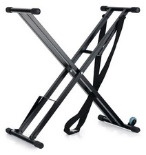 Supporto Stand Tastiera Pianola Regolabile Doppia X con Rulli Carrello Robusto