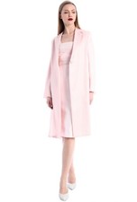 MAX MARA ? Spolverino In Pura Seta Rosa ROMANIA Silk Duster Coat 38IT_FR36_34D