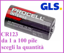 Batteria CR123 CR123A 3V litio duracell procell intense DL123A 5018LC CR17345