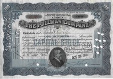 1925* THE PULLMAN COMPANY * AZIONE AUTENTICA DELL'INVENTORE DEI TRENI LETTO