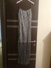 Vestito Cerimonia Luan Sarè Grigio Tg. 42 Con Coprispalle 