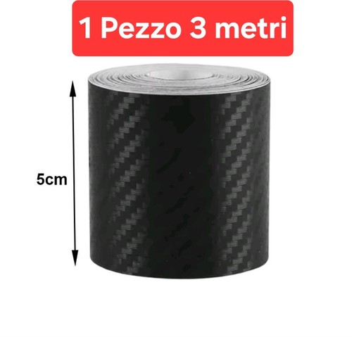 Nastro 5cmx3m fibra carbonio - fibra,