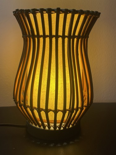 Lampada tavolo boho bambù - lampada,