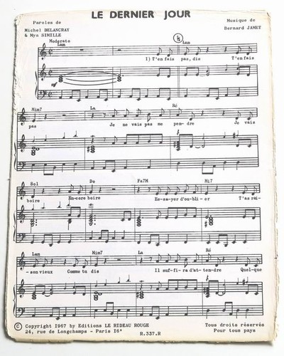 Partition vintage sheet music