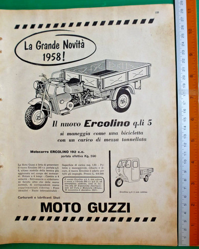 Pubblicità moto guzzi - pubblicità,