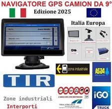 NAVIGATORE 9° 2025 PER CAMION TIR BISARCHE MOTRICI CARICHI. ECCEZ. ZONE IND. ADR