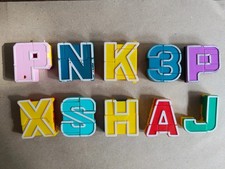 Lotto LETRABOTS Robot Lettere e Numeri Trasformabili Transformers 10 Pezzi