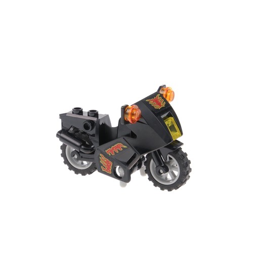 Lego moto city nero - 1x, fiamma