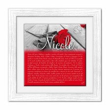 Quadro mattonella Ceramica Modern 29x29 cm con significato del nome Nicole