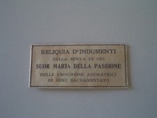 ANTICA RELIQUIA D'INDUMENTI