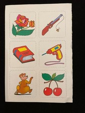 6 carte gioco Topolino anni 70