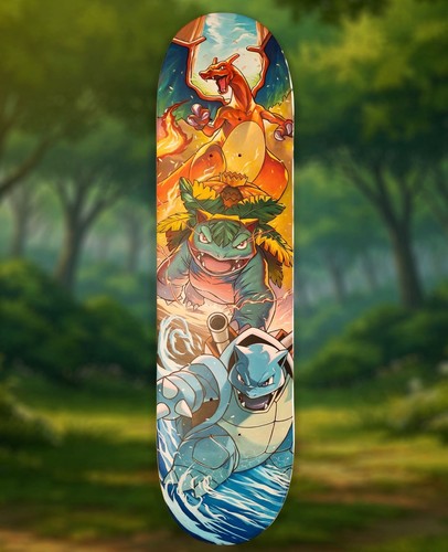 Skateboard pokémon dipinto - skateboard, a