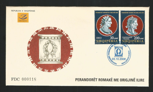 Albania 2008 fdc - 2008, imperatori