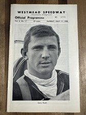 Programma di gara Westmead Australia Speedcar 1966, copertina Garry Rush