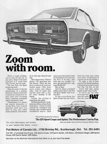 Pubblicità fiat 124 - fiat, sport