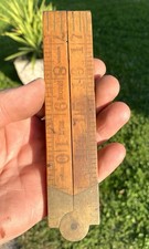 Metro Antico 1800 Pieghevole In Legno Di Bosso  Raro Inglese