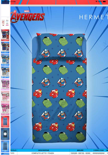 Set lenzuola disney marvel - set,