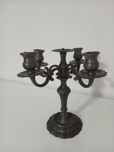 Candelabro bracci peltro - 5,