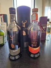Lotto 2 Bottiglie vuote WHISKY Glenfiddich Fire & Cane - Project XX Experimental