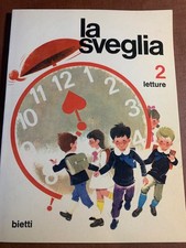 LIBRO LETTURA seconda ELEMENTARE scolastico vintage Bietti illustrato 1971