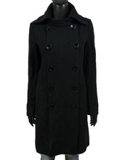 Patrizia Pepe Cappotto in Lana Nero Donna Taglia 42  Doppiopetto Bottoni Logati