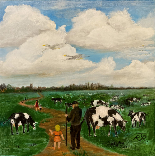 Scena campagna ingenua con - di,