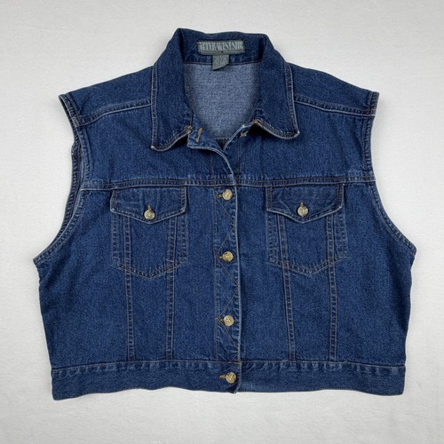 Gilet denim donna lato - , ovest