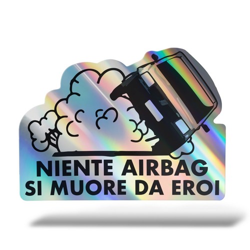 Sticker olografico fluo fiat - sticker,