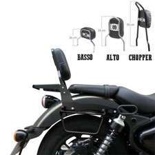 Schienalino alto 35cm nero con