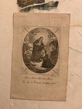 Santino antica incisione Dolce cuore del mio Gesù A. Parboni Inc.