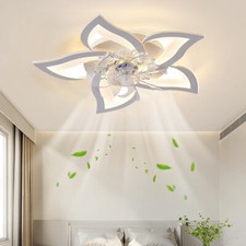 Ventilatore da Soffitto Led Con Illuminazione Telecomando,Moderno Silenzioso Ventilatore Plafoniera