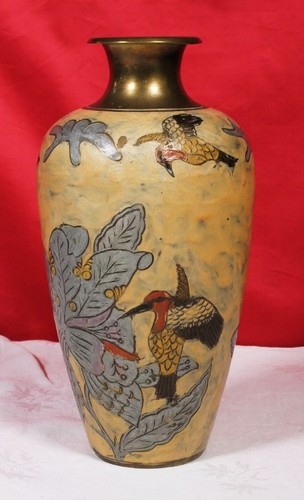 Vaso smaltato ottone - xix, 26